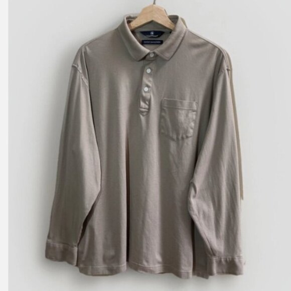 Hart Schaffner Marx Other - Hart Schaffner Marx Cotton Long Sleeve Shirt Mens Button Up Golf Size XL